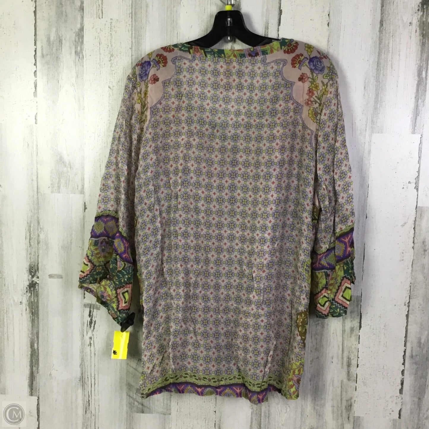 Top 3/4 Sleeve By Johnny Was In Multi-colored, Size: Xxl