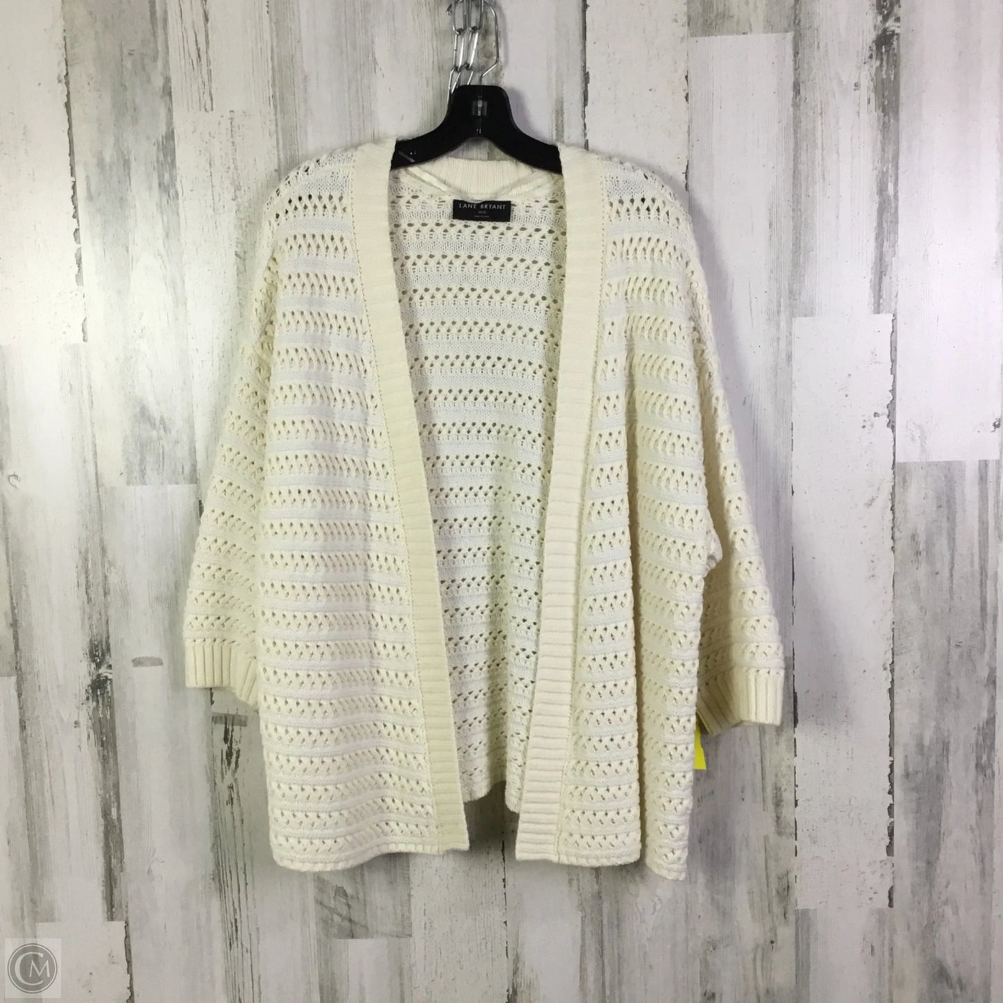 Sweater Cardigan By Lane Bryant In Cream, Size: 1x