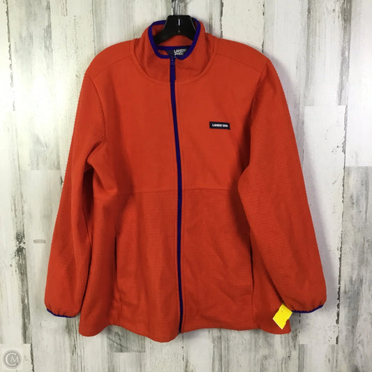 Jacket Fleece By Lands End In Orange, Size: Xxl