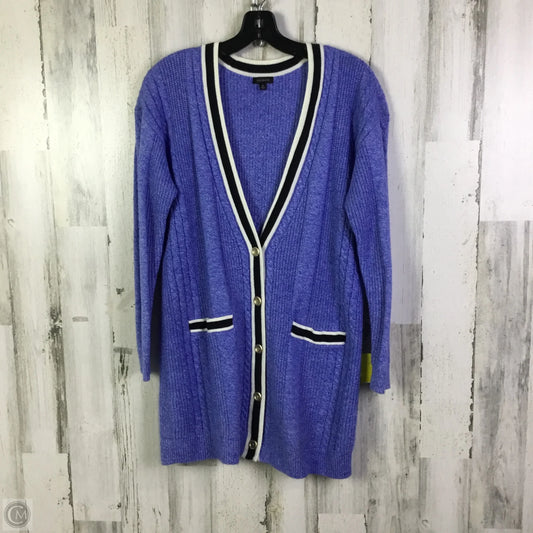 Sweater Cardigan By Talbots In Blue, Size: M