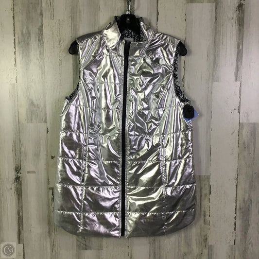 Vest Puffer & Quilted By Chicos In Silver, Size: M