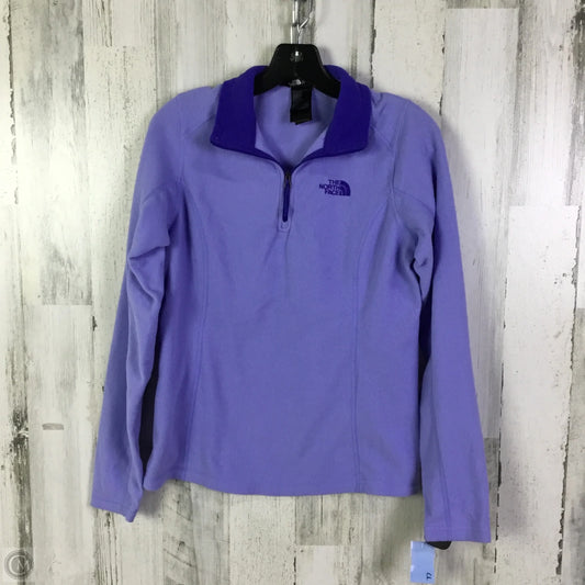 Athletic Top Long Sleeve Collar By The North Face In Blue, Size: S
