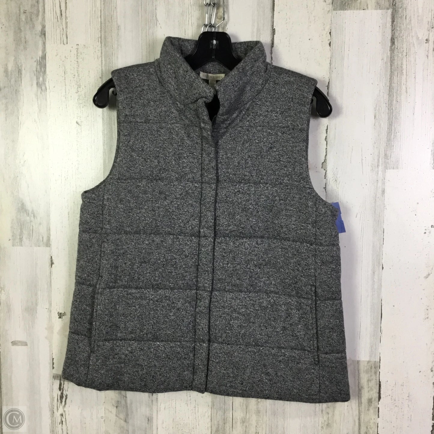 Vest Puffer & Quilted By Eileen Fisher In Grey, Size: Xs