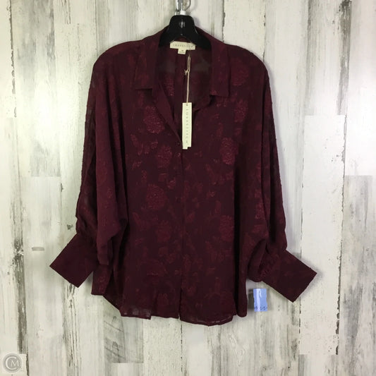 Blouse Long Sleeve By Lovestitch In Red, Size: M