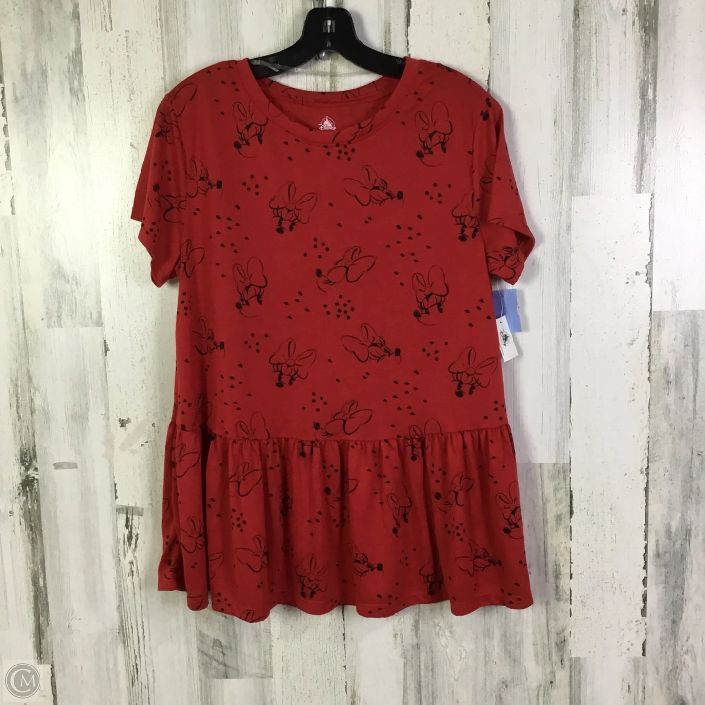 Top Short Sleeve By Disney In Red, Size: M