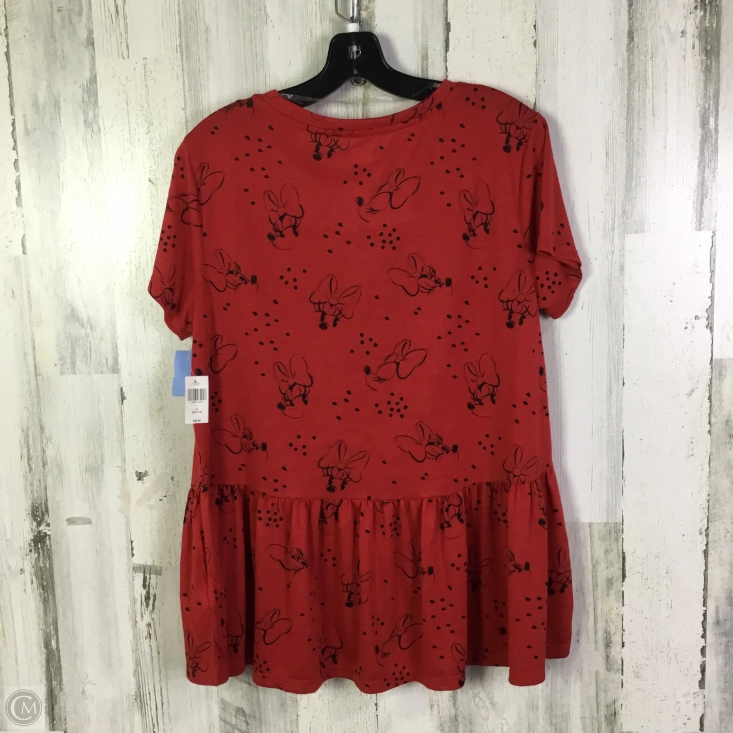 Top Short Sleeve By Disney In Red, Size: M