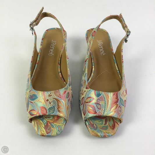 Sandals Heels Wedge By J Renee In Multi-colored, Size: 8