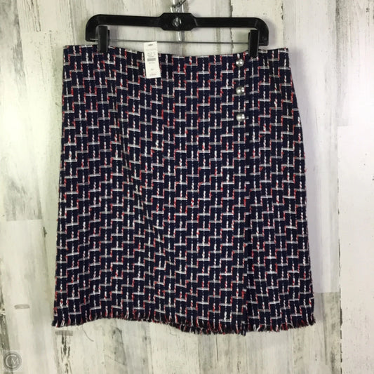 Skirt Midi By Talbots In Blue & Red & White, Size: 16