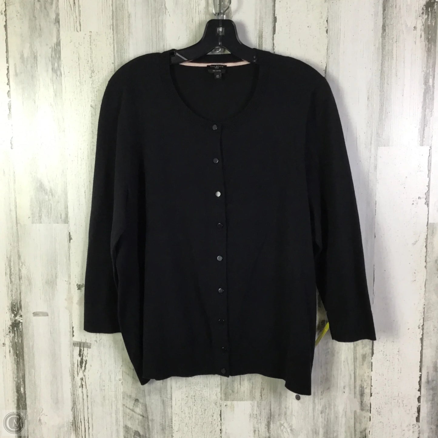 Sweater Cardigan By Talbots In Black, Size: 2x