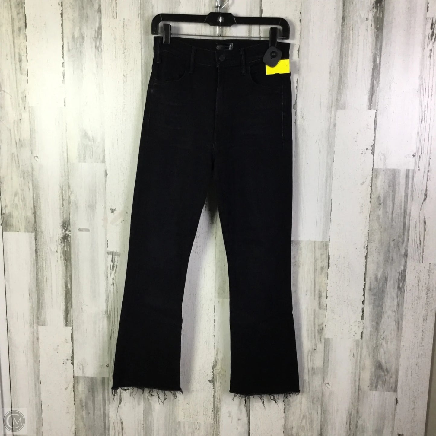 Jeans Flared By Mother In Black Denim, Size: 4