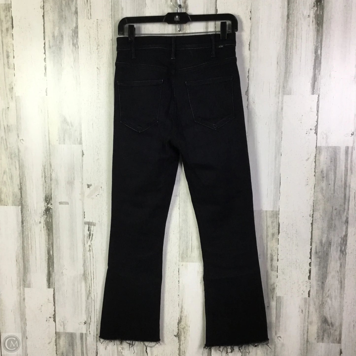 Jeans Flared By Mother In Black Denim, Size: 4