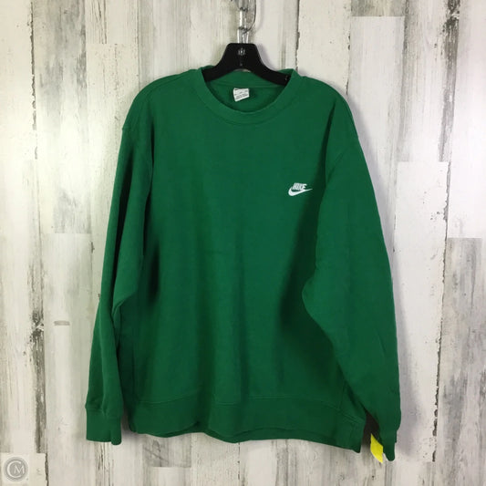Athletic Sweatshirt Crewneck By Nike Apparel In Green, Size: Xxl
