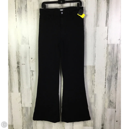 Jeans Flared By Paige In Black Denim, Size: 10