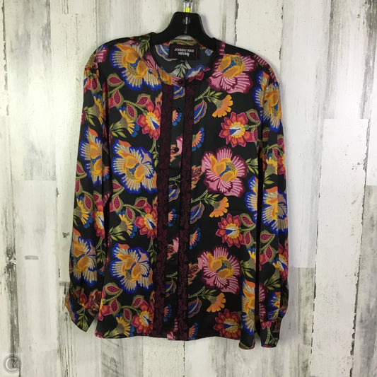 Blouse Long Sleeve By Johnny Was In Black, Size: M