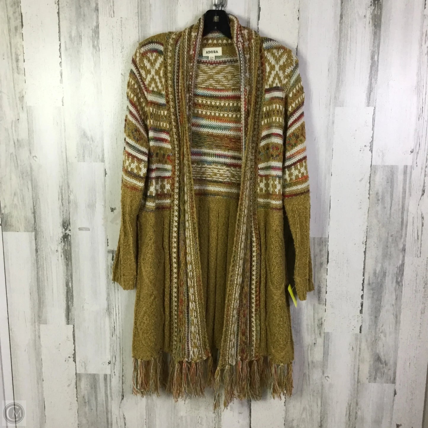 Sweater Cardigan By Adora In Yellow, Size: S