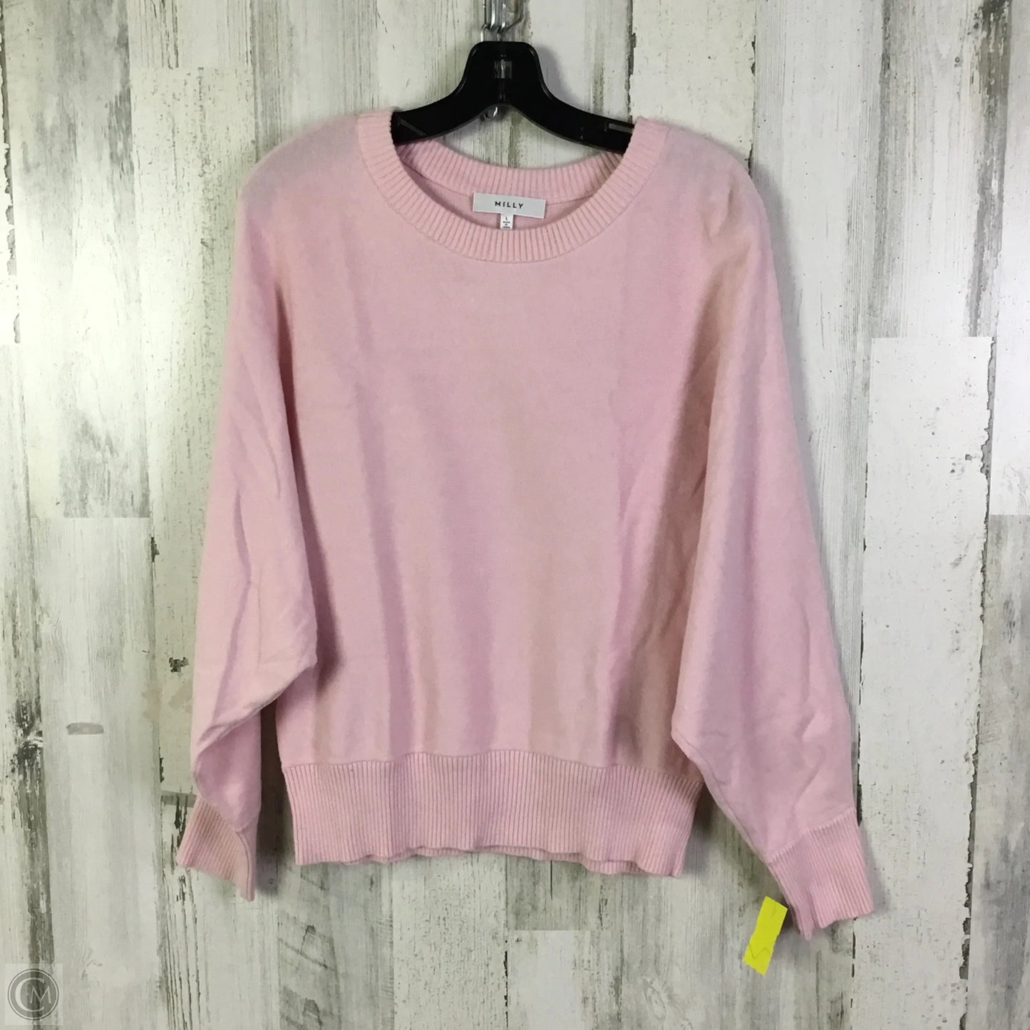 Sweater Designer By Milly In Pink, Size: L