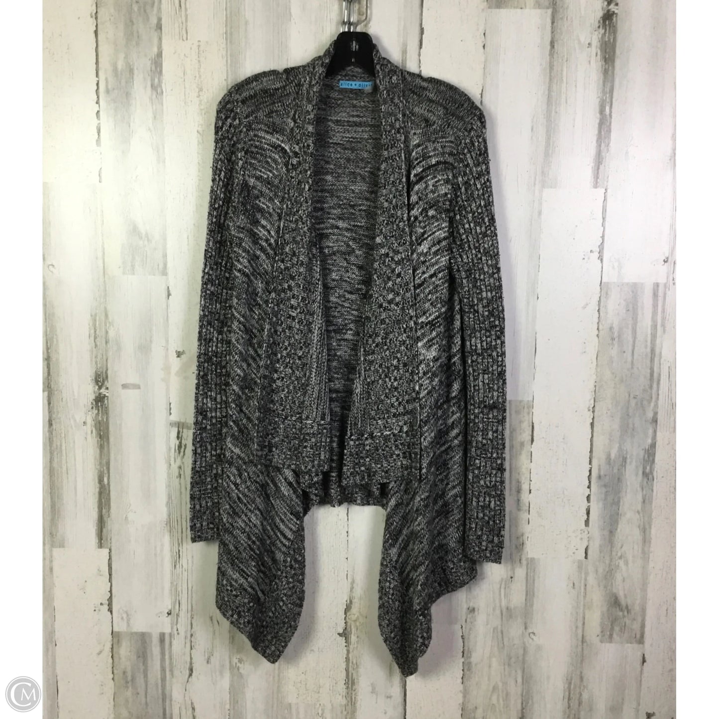 Sweater Cardigan Designer By Alice + Olivia In Grey, Size: M