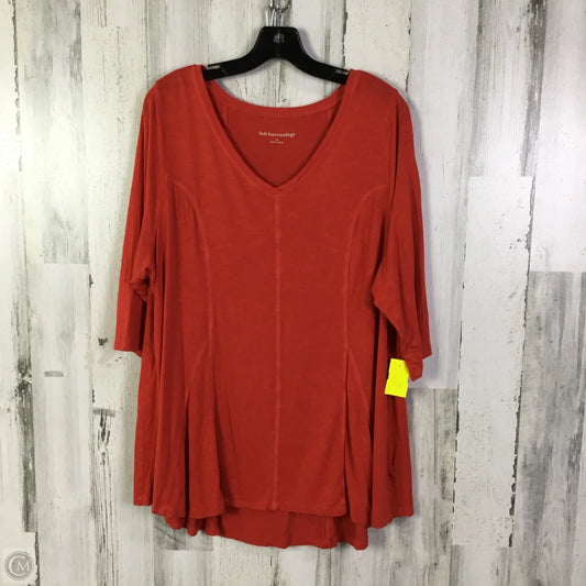Top Long Sleeve Basic By Soft Surroundings In Red, Size: 1x