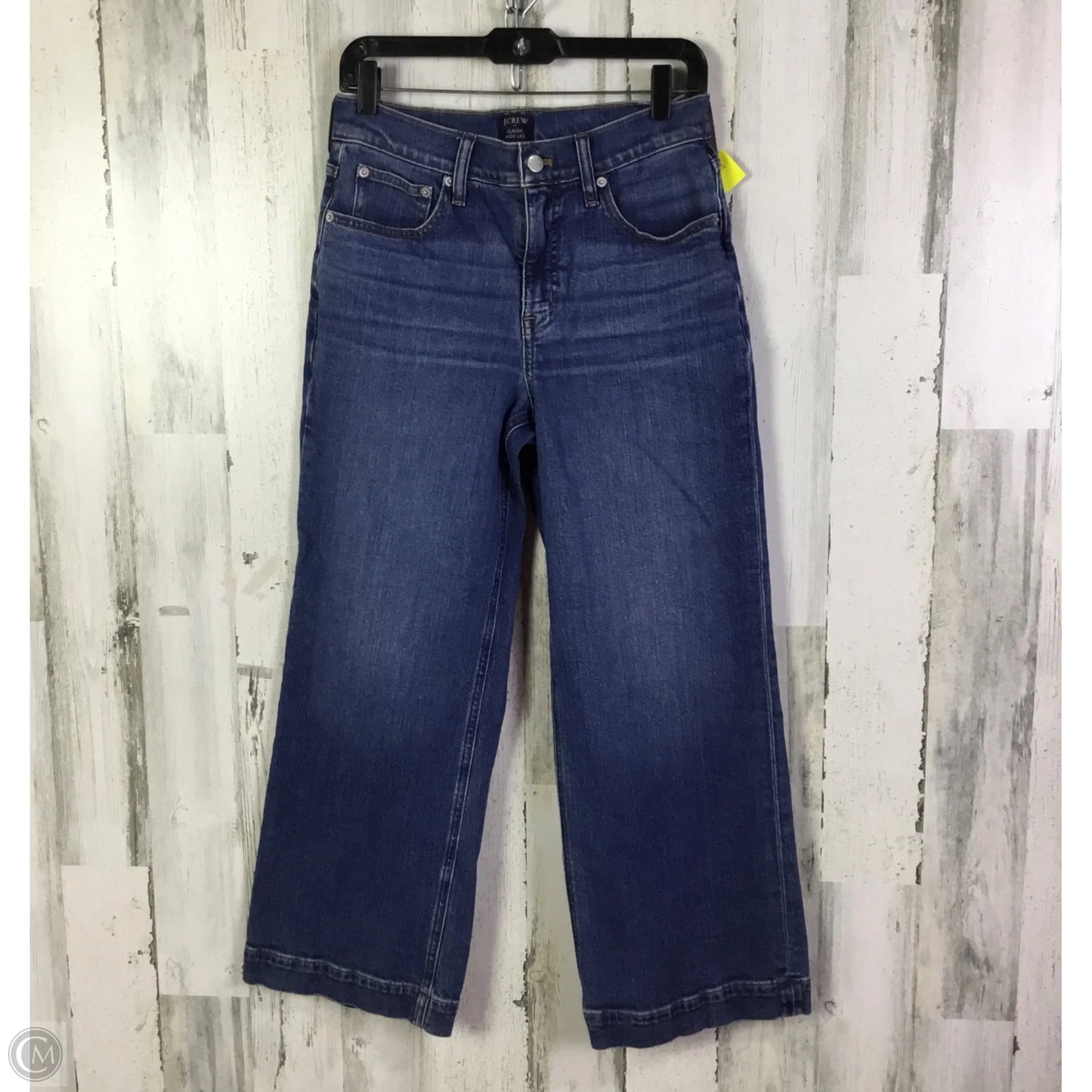 Jeans Wide Leg By J. Crew In Blue Denim, Size: 6p