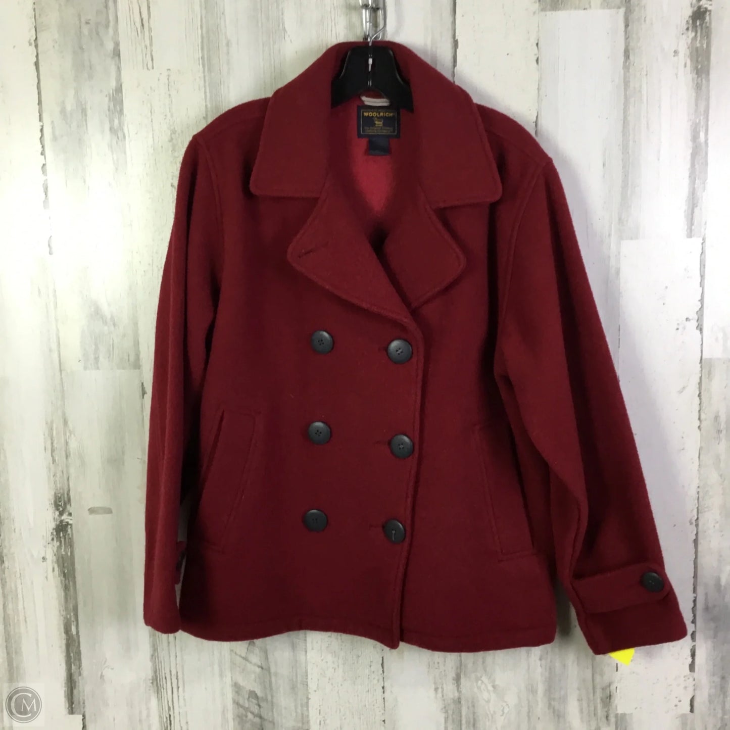 Coat Wool By Woolrich In Red, Size: M