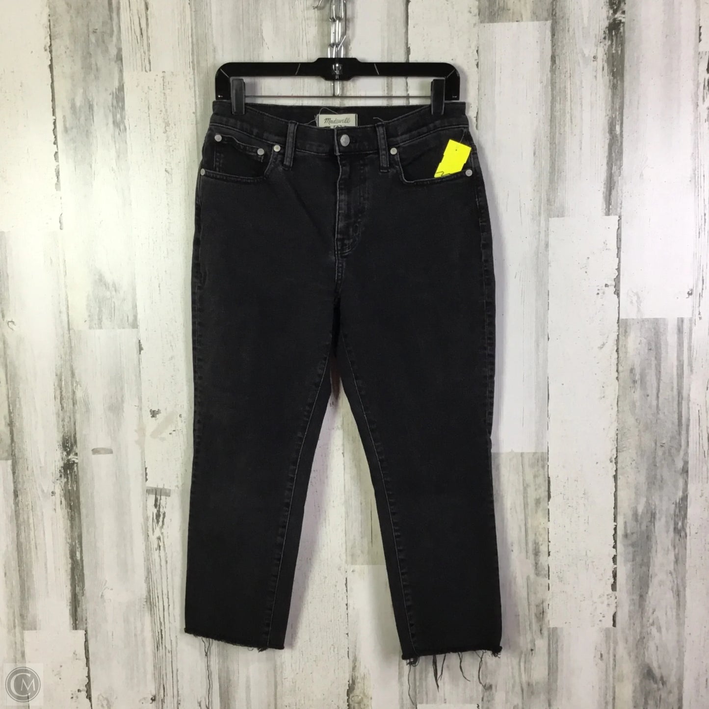 Jeans Straight By Madewell In Black Denim, Size: 6p