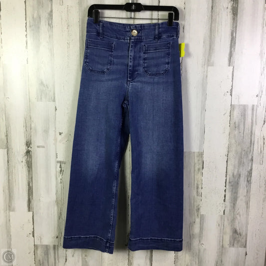 Jeans Wide Leg By Maeve In Blue Denim, Size: 4