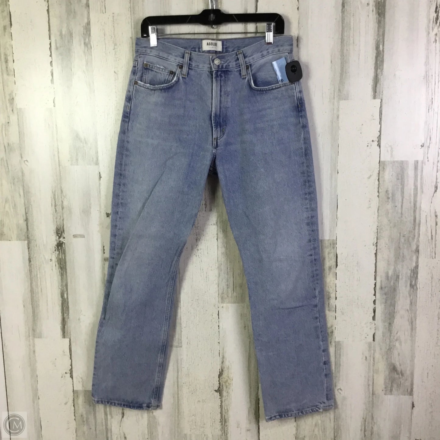 Jeans Straight By Agolde In Blue Denim, Size: 6