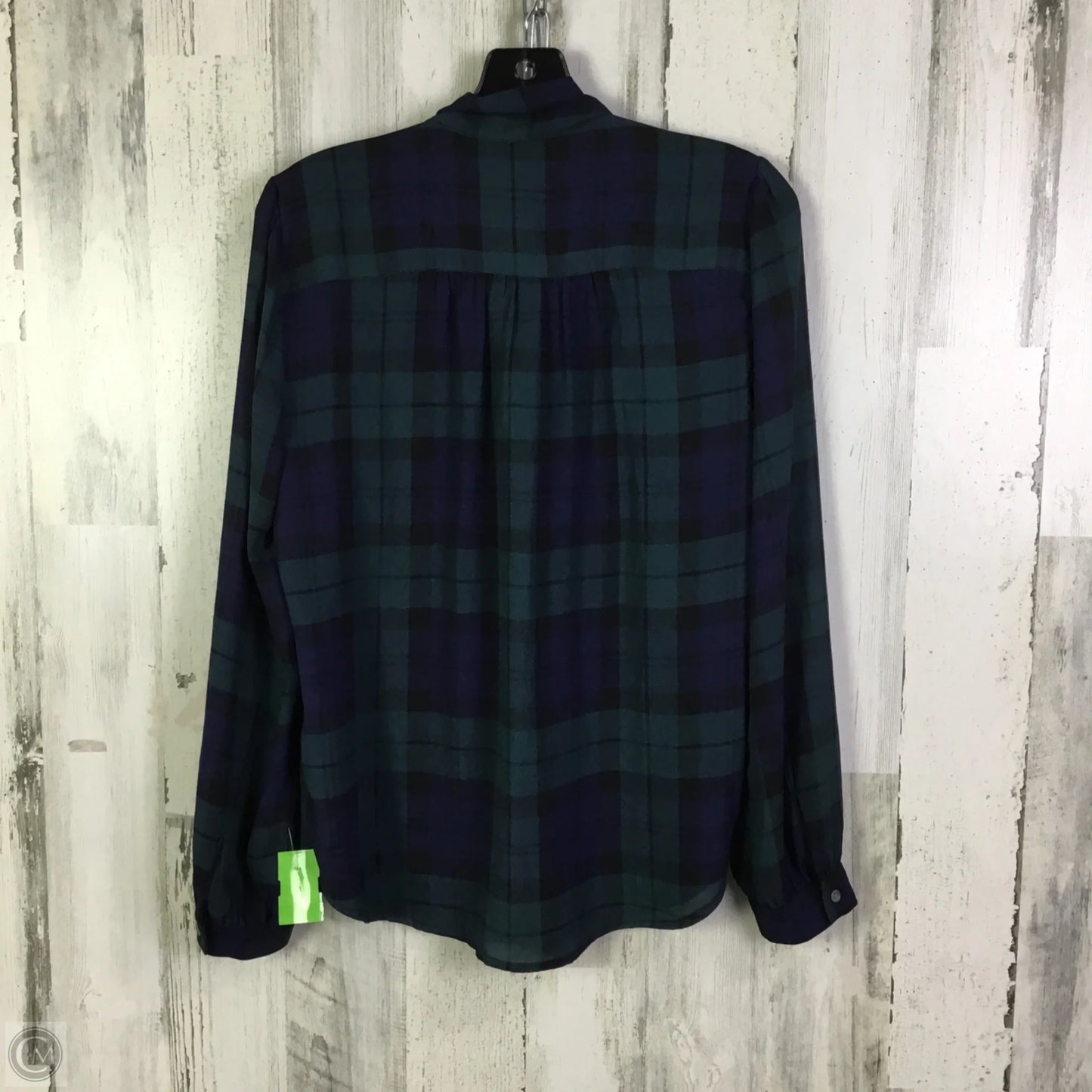 Blouse Long Sleeve By J. Crew In Blue & Green, Size: S