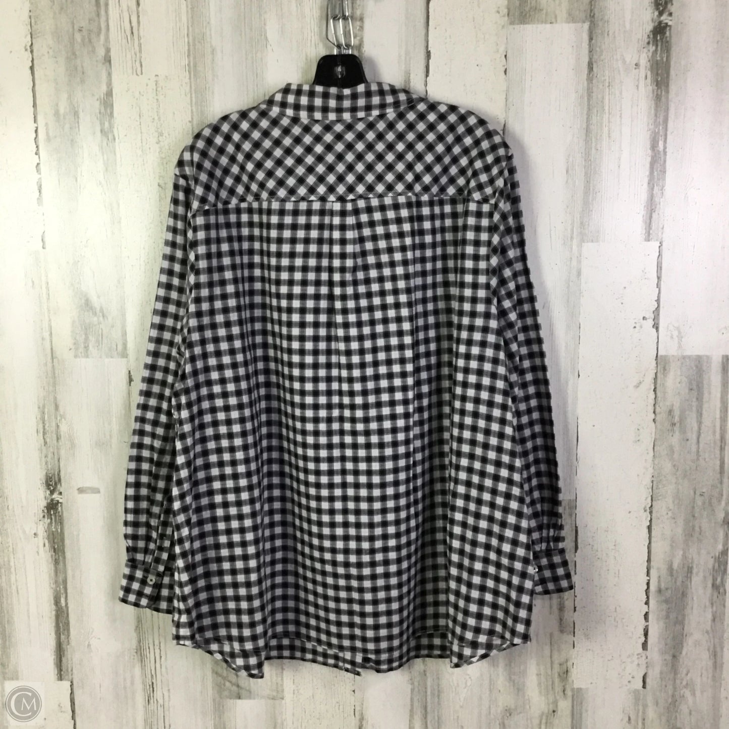 Top Long Sleeve By Talbots In Black & White, Size: 3x
