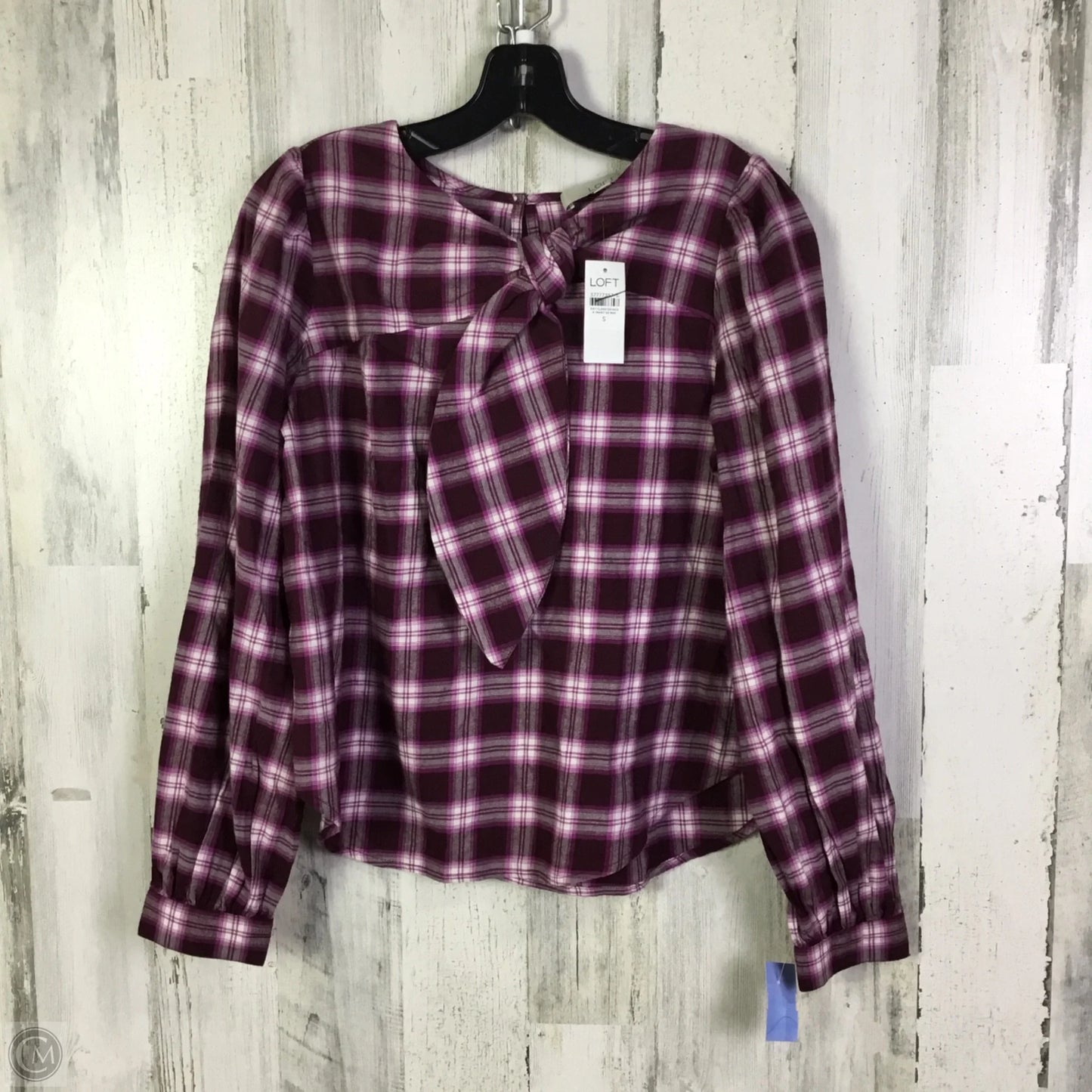 Top Long Sleeve By Loft  In Purple, Size: S