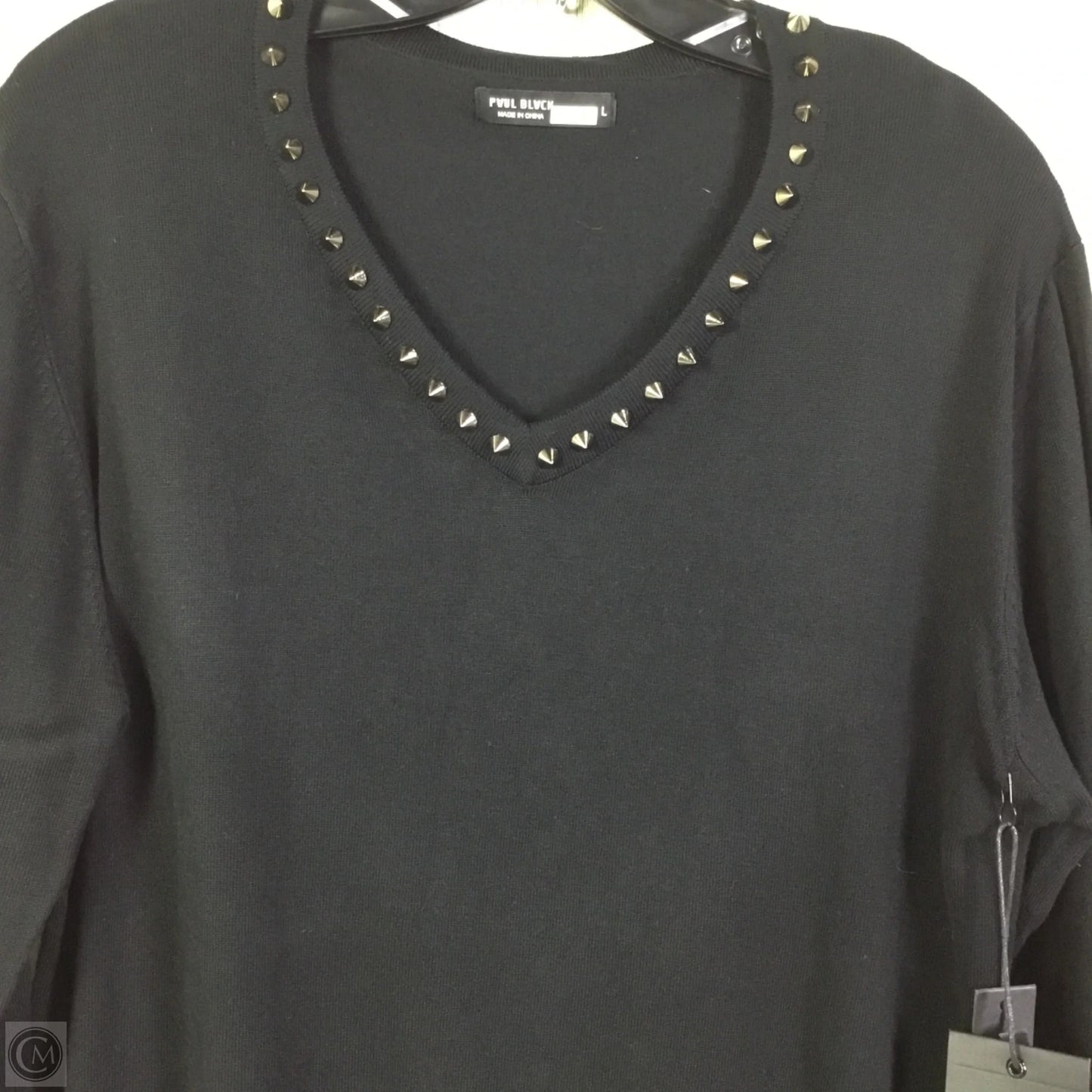 Sweater By Clothes Mentor In Black, Size: L