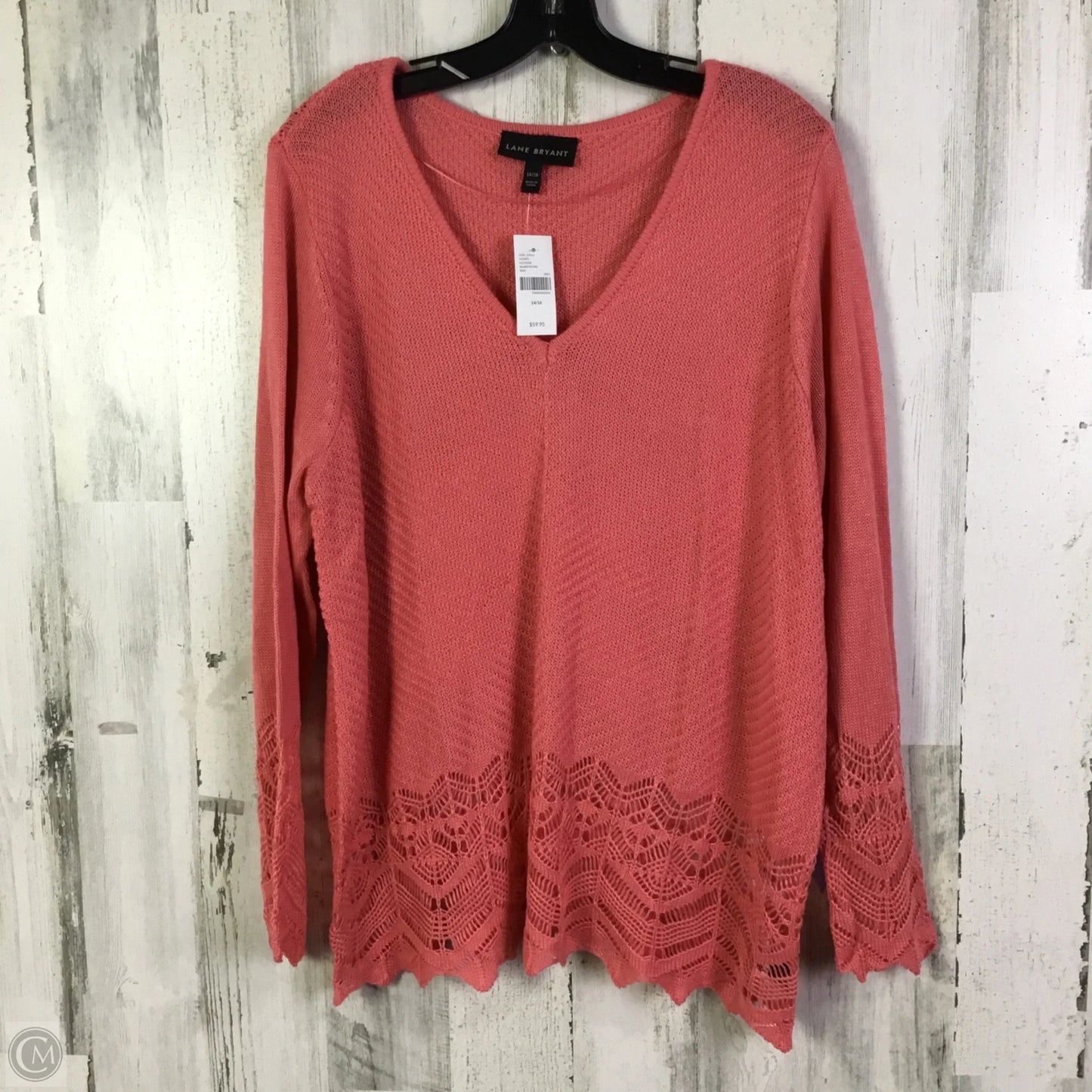 Sweater By Lane Bryant In Pink, Size: L
