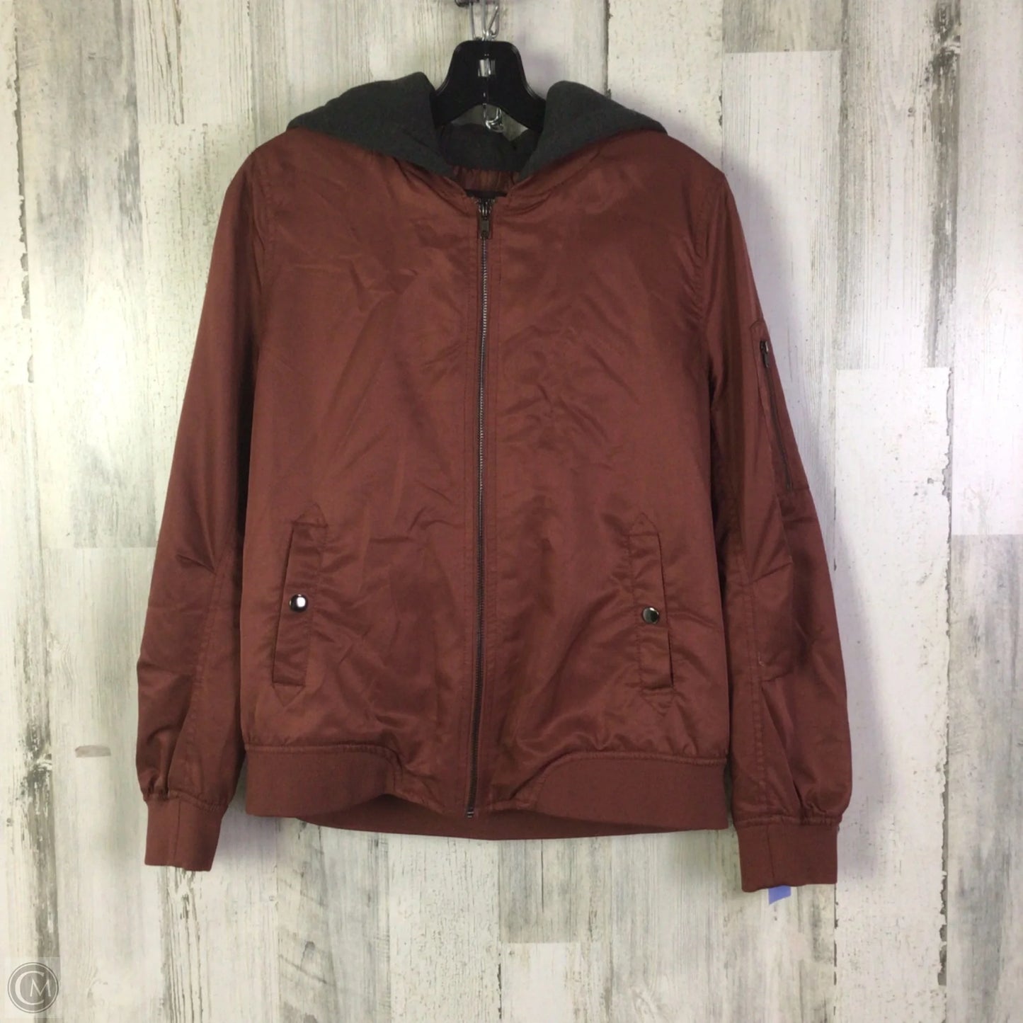 Jacket Puffer & Quilted By Forever 21 In Red, Size: M