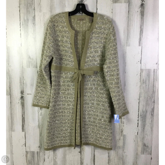 Sweater Cardigan By Clothes Mentor In Tan, Size: L