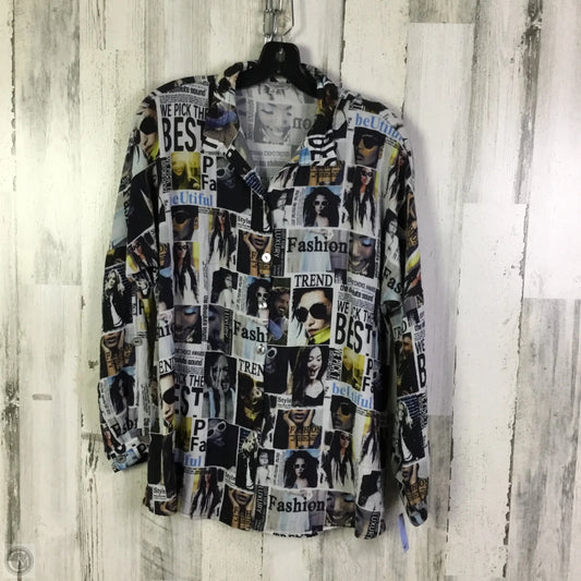 Top Long Sleeve By John Mark In Multi-colored, Size: S