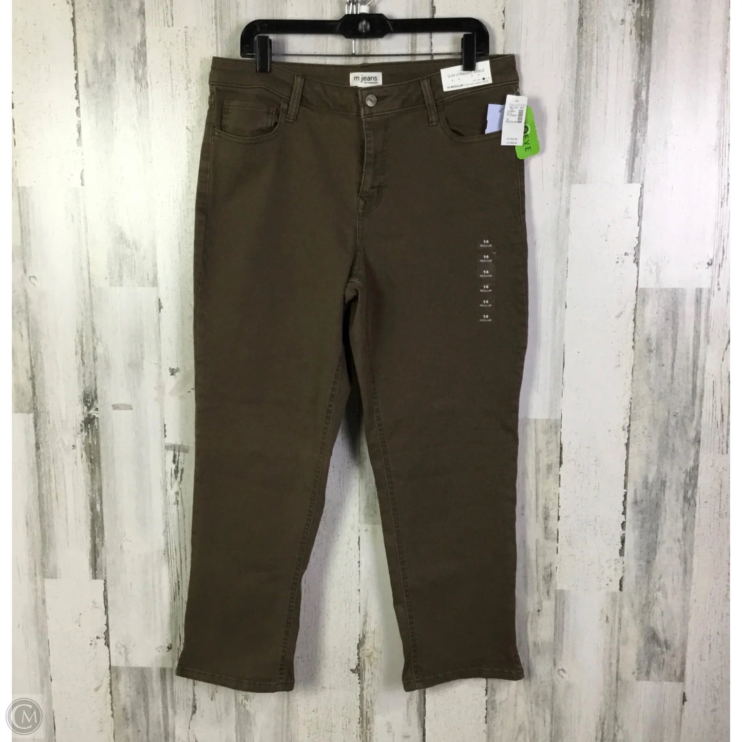 Jeans Straight By Maurices In Brown Denim, Size: 14