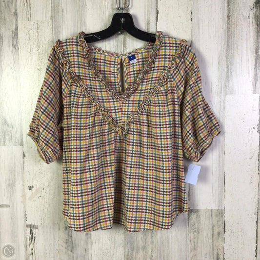 Top Short Sleeve By Old Navy In Multi-colored, Size: M