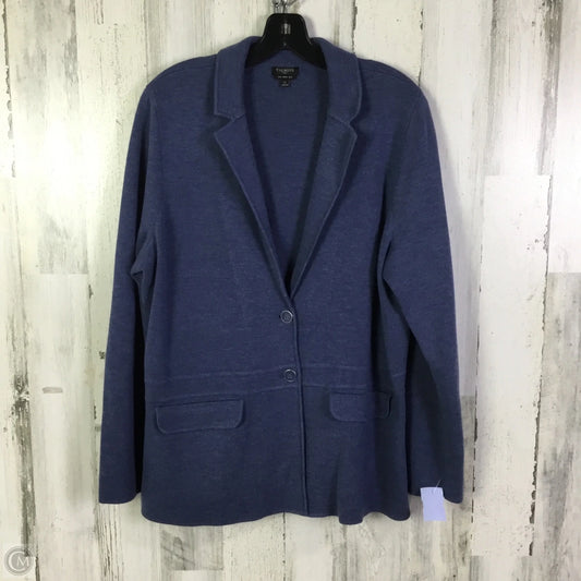 Sweater Cardigan By Talbots In Blue, Size: 1x