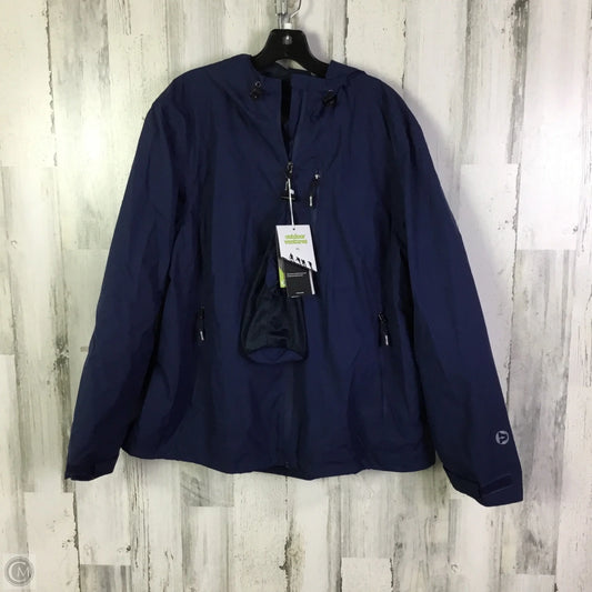 Athletic Jacket By Clothes Mentor In Navy, Size: Xxl