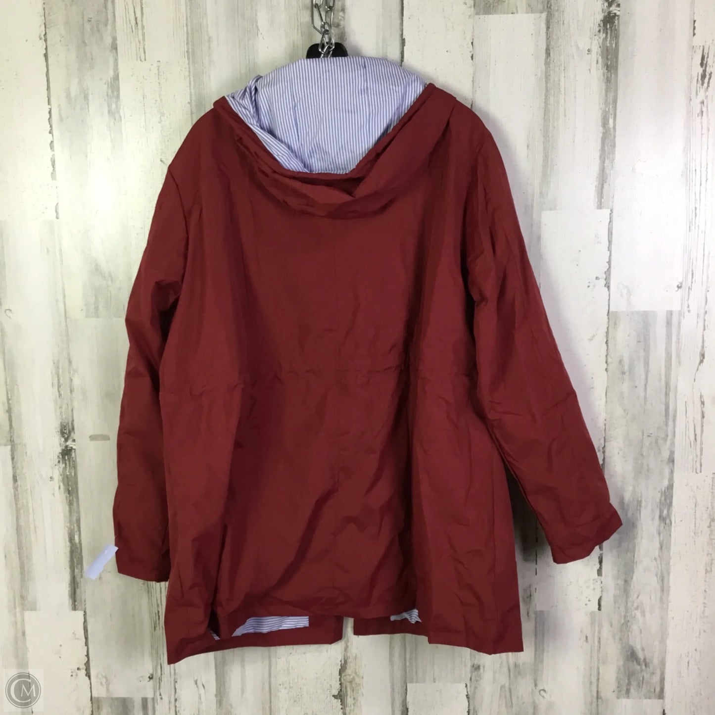 Jacket Windbreaker By Clothes Mentor In Red, Size: 2x
