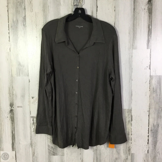 Top Long Sleeve By Eileen Fisher In Grey, Size: Xl