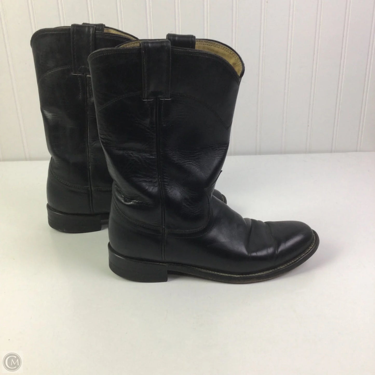 Boots Western By Justin In Black, Size: 6