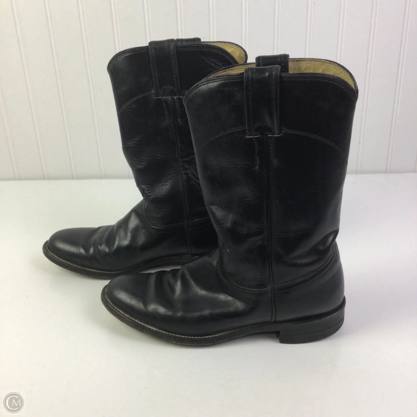 Boots Western By Justin In Black, Size: 6