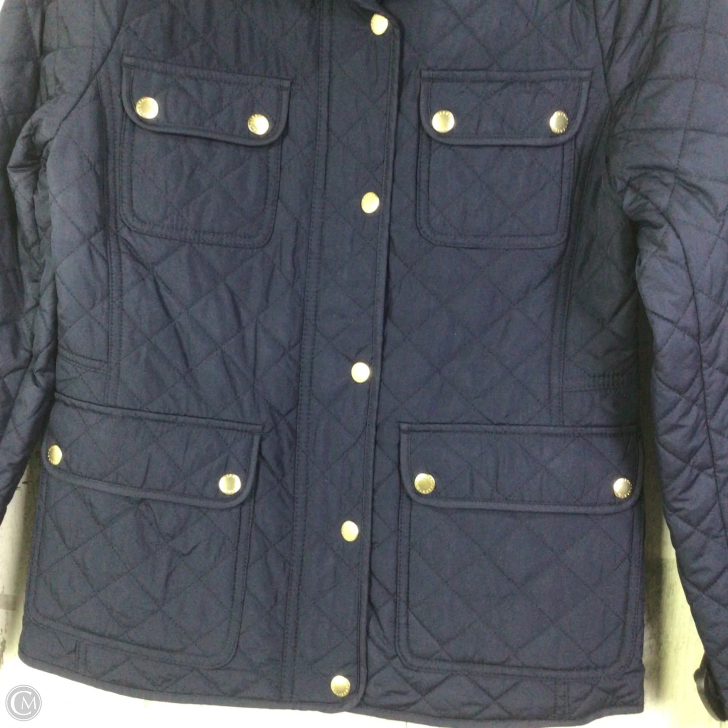 Jacket Puffer & Quilted By Talbots In Navy, Size: Xs
