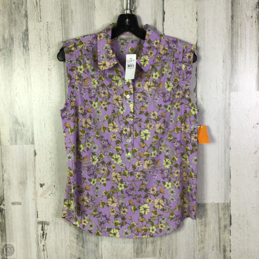Top Sleeveless By Loft In Purple, Size: S
