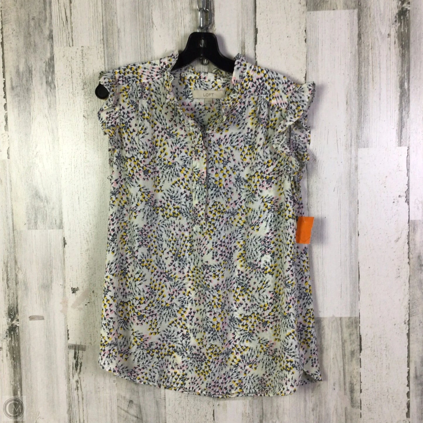 Top Sleeveless By Loft In White, Size: L