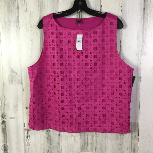 Top Sleeveless By Ann Taylor In Pink, Size: Xl