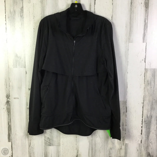Athletic Jacket By Lululemon In Black, Size: 10