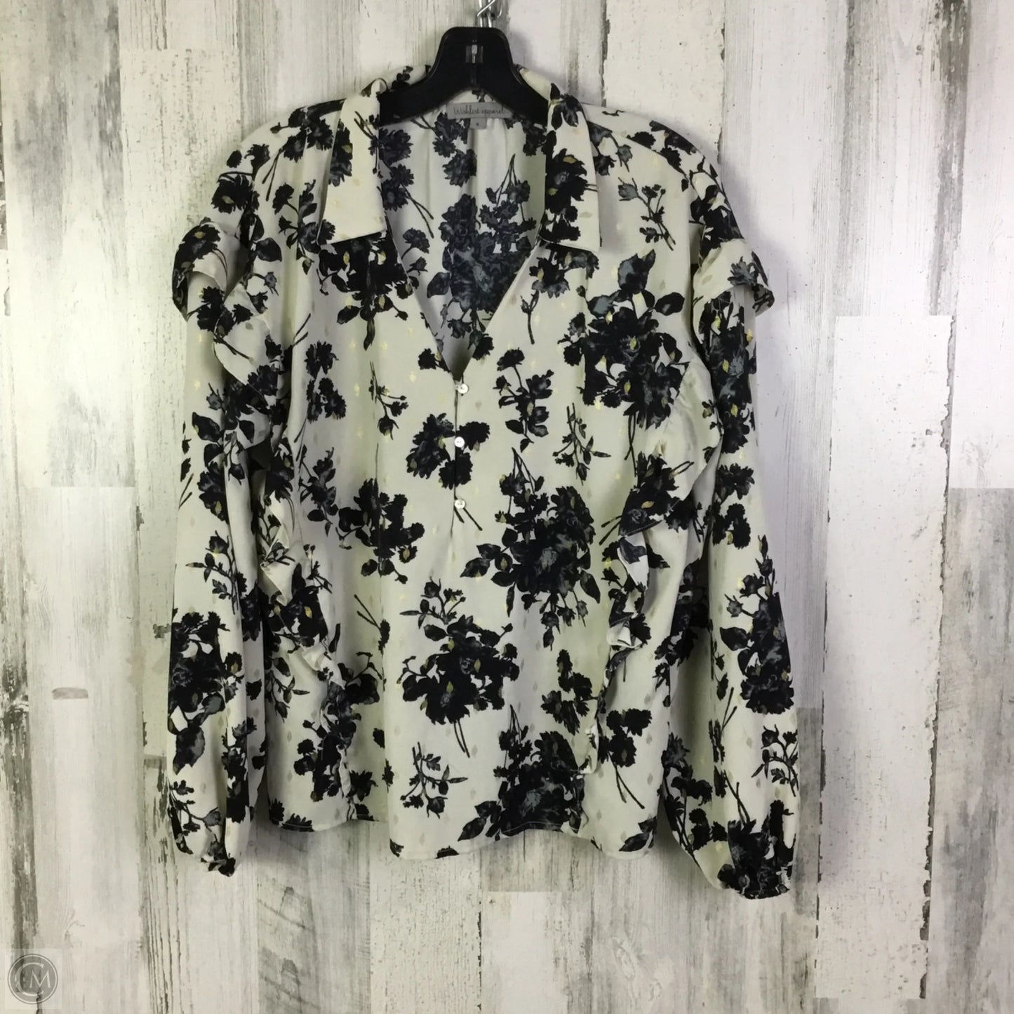 Top Long Sleeve By Wishlist In White, Size: S