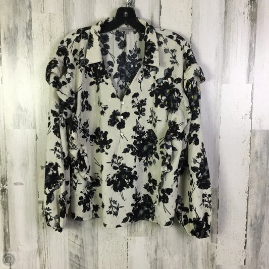 Top Long Sleeve By Wishlist In White, Size: S